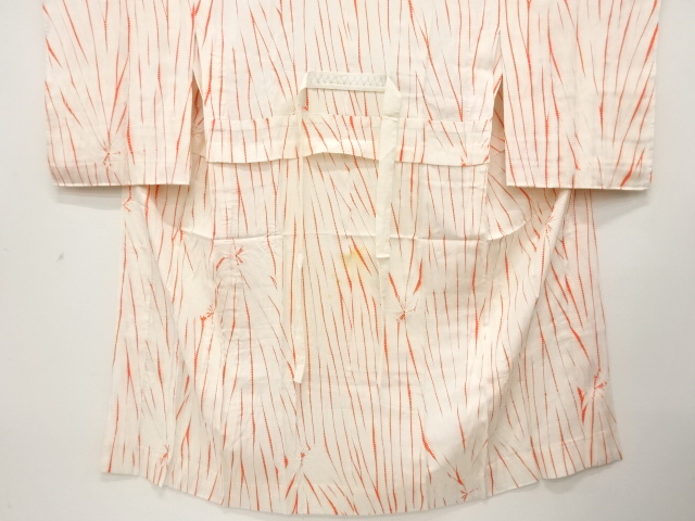 アンティーク　板締め絞り　単衣長襦袢